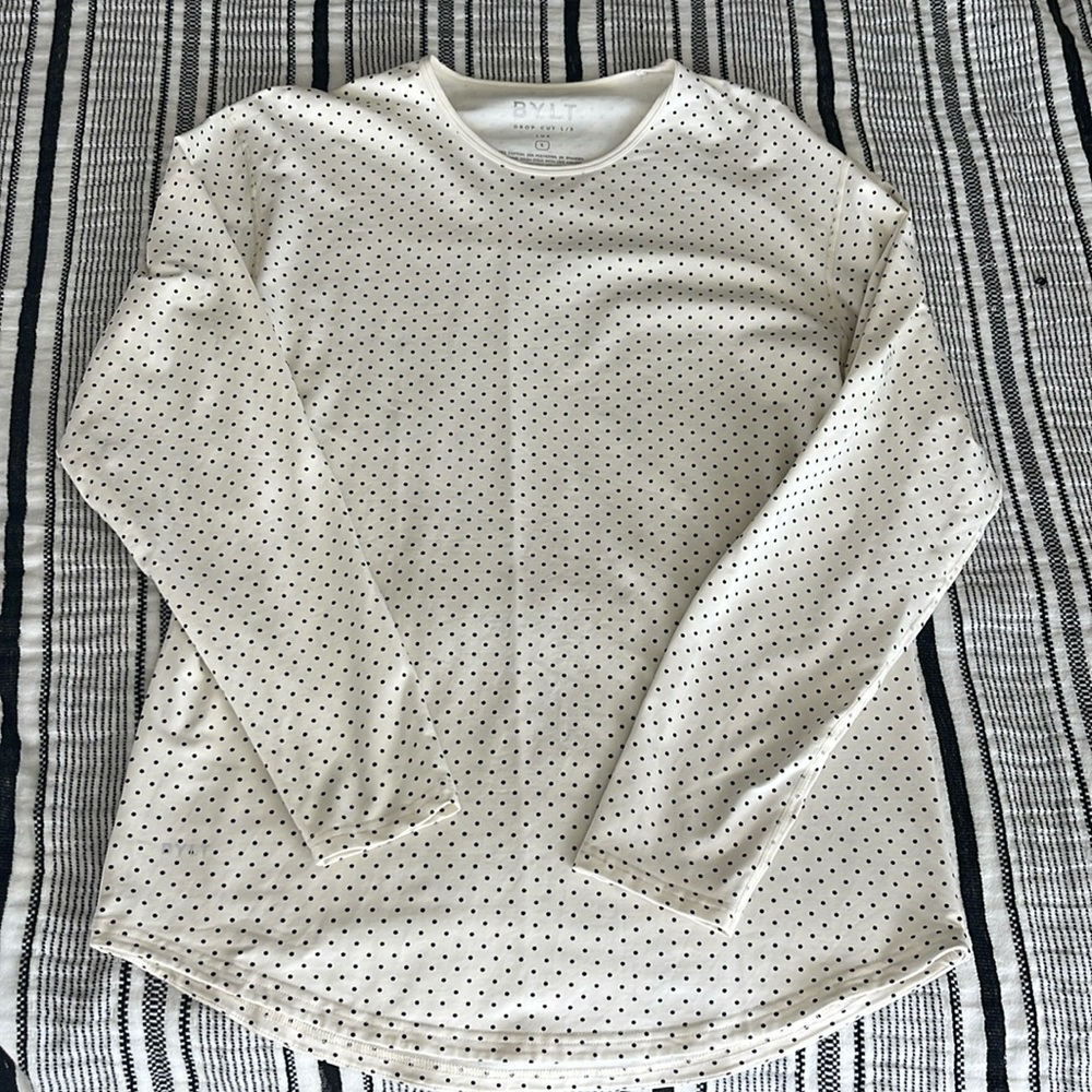BYLT long sleeve dotted shirt